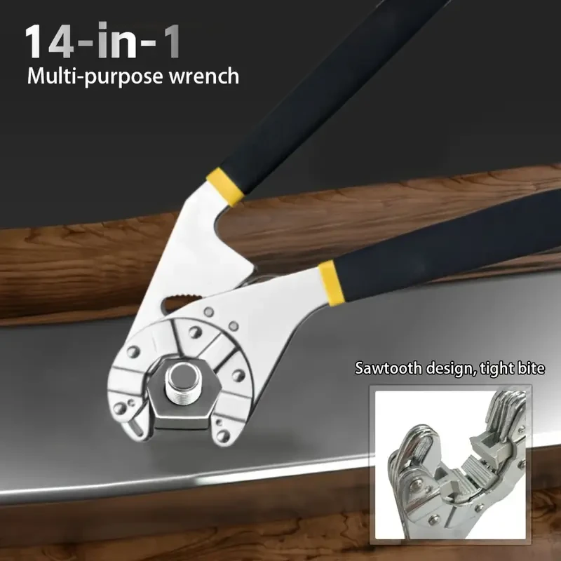 Precision-Fit, Versatile Magic Wrench - Adjustable, Multi-Function with Hex Grip & Non-Slip Handle for DIY, Electricians, Mechanics, Motorcycles & Bicycles