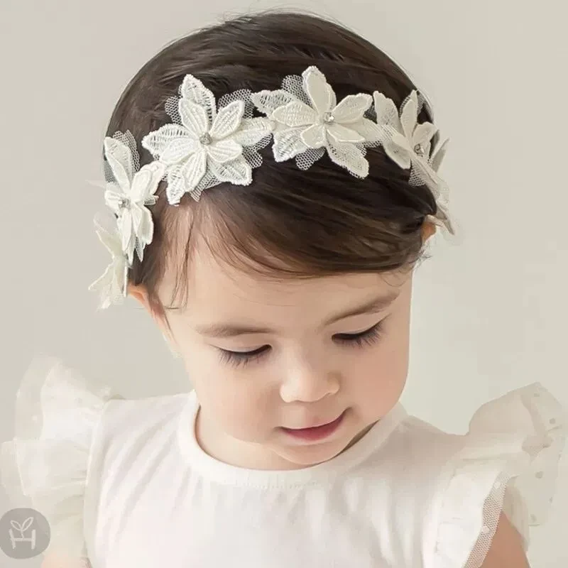 Cute Six-Flower Gauze Bow Baby Headband