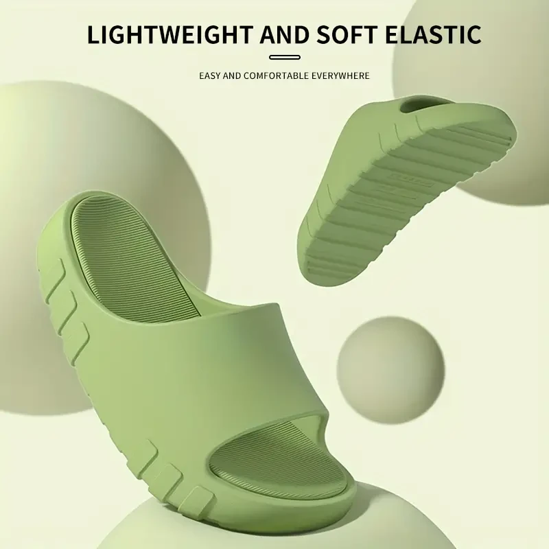 Soft Sole Lightweight Solid Color EVA Pillow Slides
