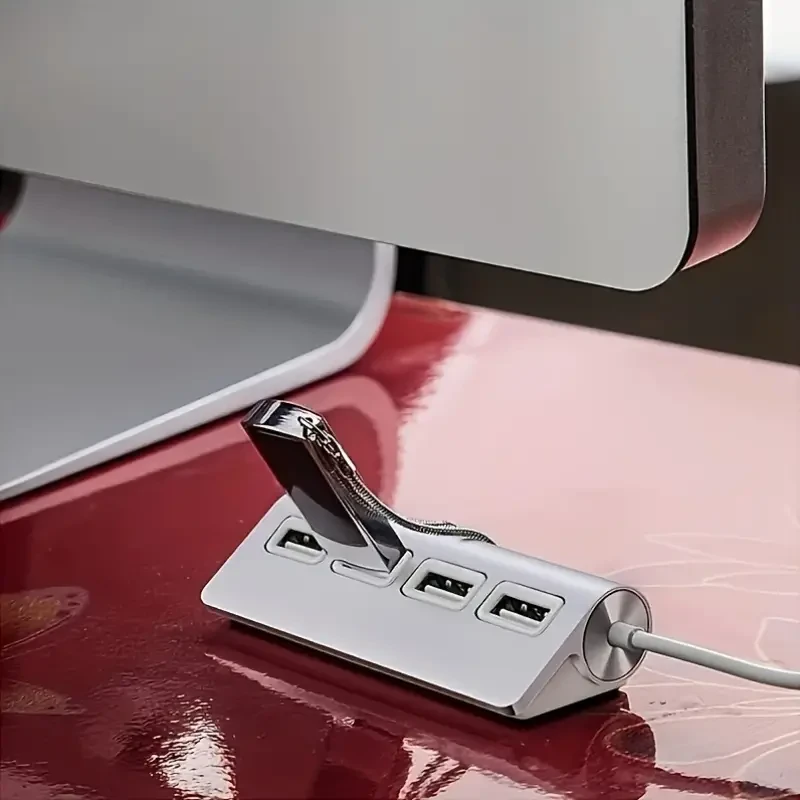4 In 1 High-Speed Aluminum USB 2.0 Hub