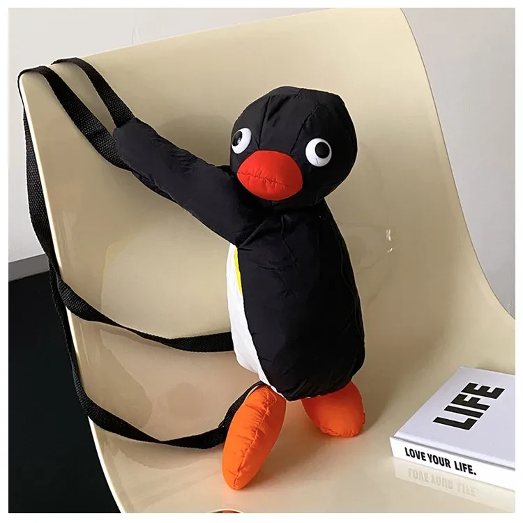 Cartoon Funny Cute Hug Penguin Backpack Personality Plush Doll Children's Single-shoulder Bag
