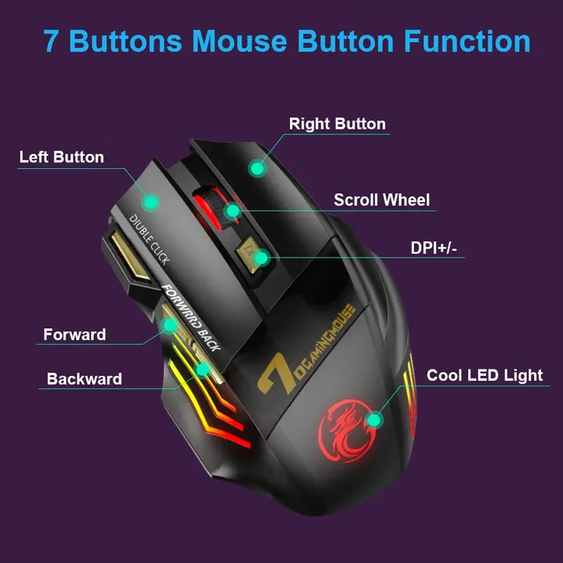 Rechargeable Wireless Gaming Mouse