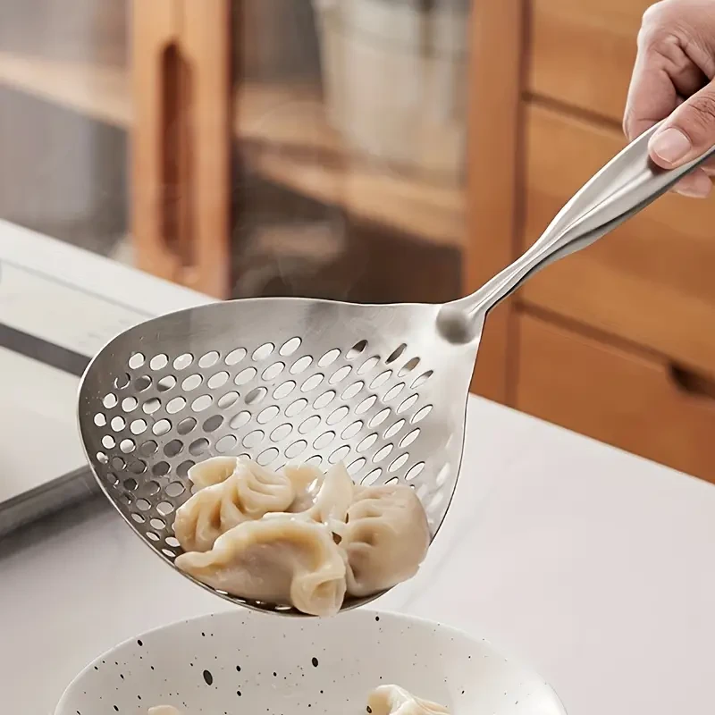 Large Stainless Steel Colander Skimmer - Durable Kitchen Strainer