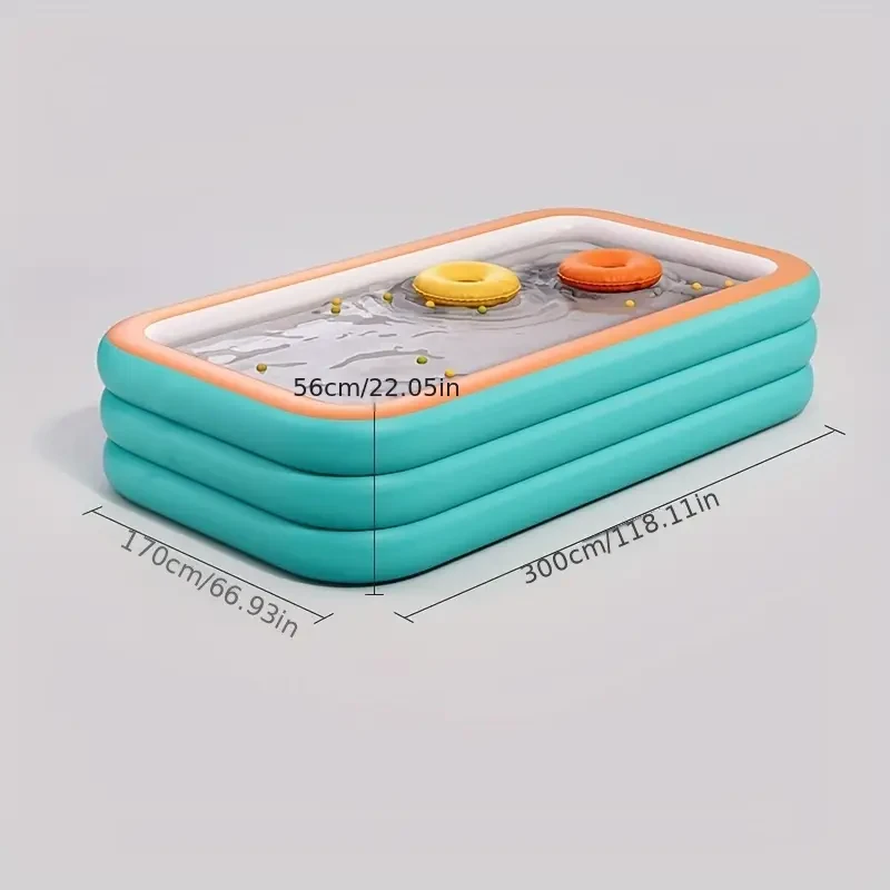 Extra-Large 3-Layer Thick PVC Inflatable Swimming Pool for Adults
