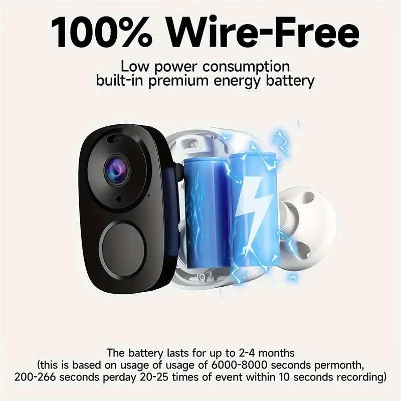 Waterproof Outdoor Wireless Security Camera, 2K