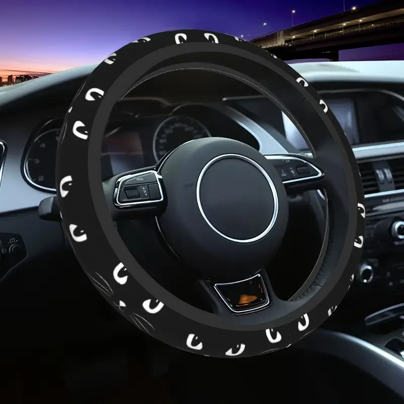 1pc black cat Car Steering Wheel Cover