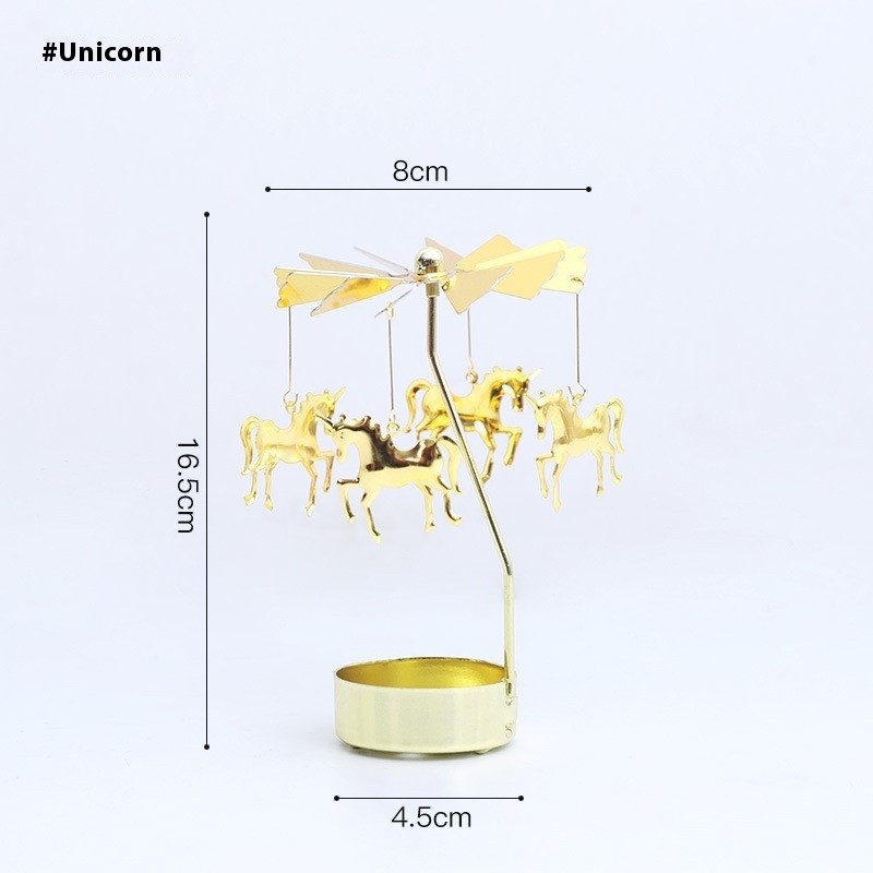 Aromatherapy Candlestick Girl Heart Golden Rotating Atmosphere Device