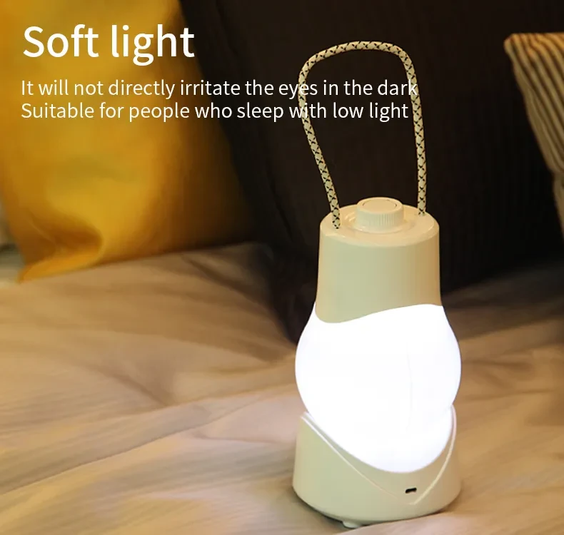 Portable Night Lamp Rechargeable Battery Intelligent Table Lamp