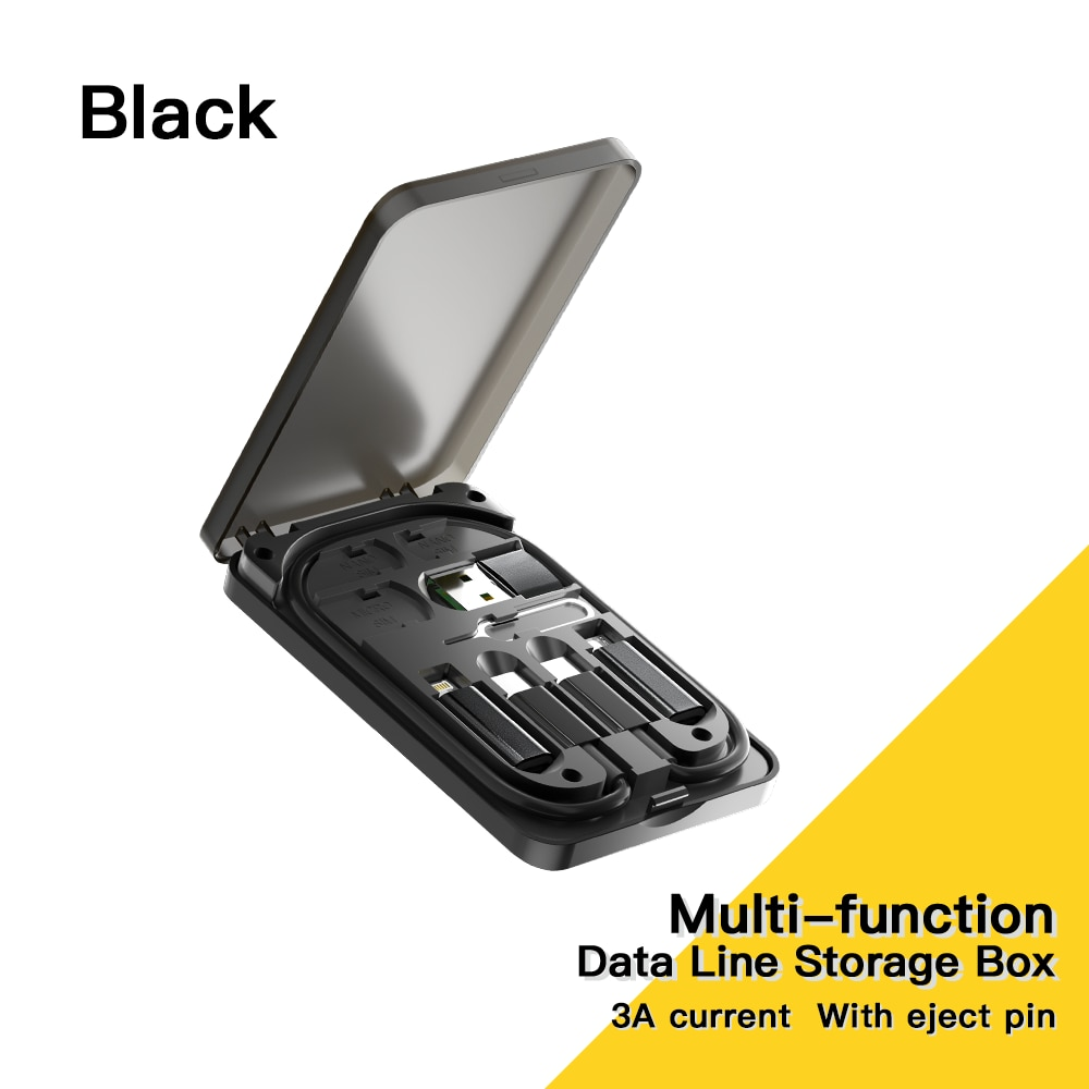 Essager 4-in-1 USB C to USB C Cable PD 60W Fast Charging Multi-Device Cord with Holder Storage Box