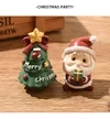 Handmade animal Santa ornaments