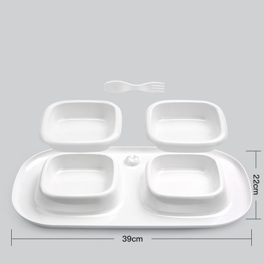 Pet cat bowl double bowl
