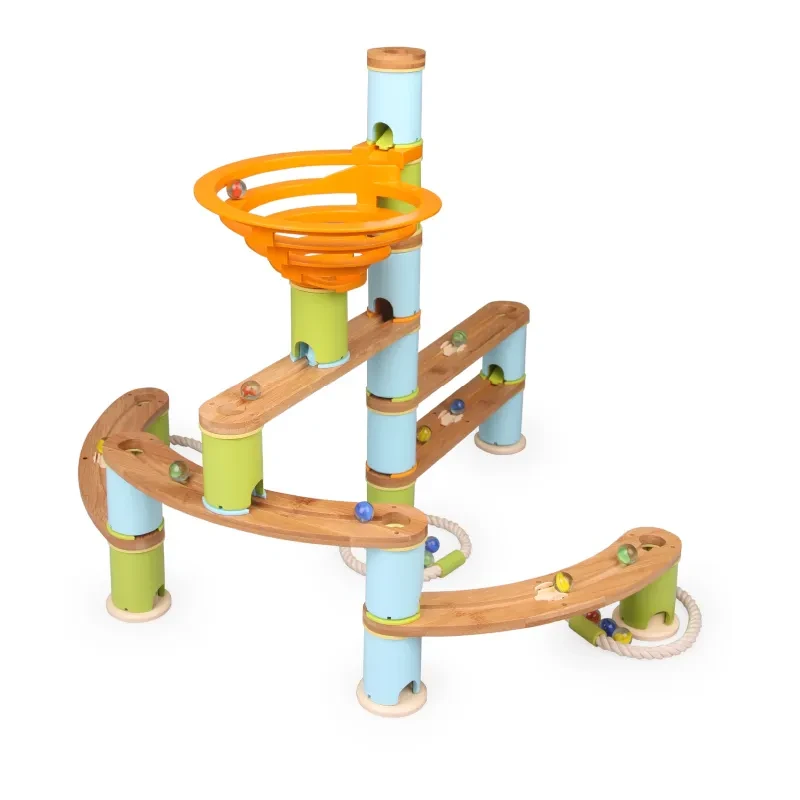 Parent-child Building Blocks Assembling Children's Gift Bamboo Reclaimed Wood