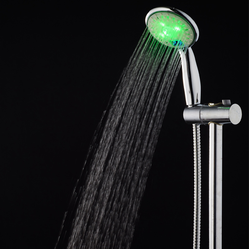 High-end new product led temperature control digital display shower temperature control three-color display temperature shower nozzle