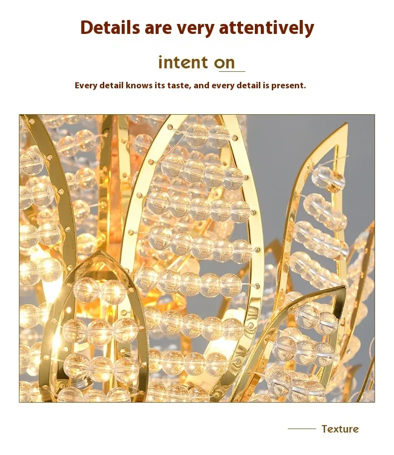Lotus Zen Golden Crystal Lamp
