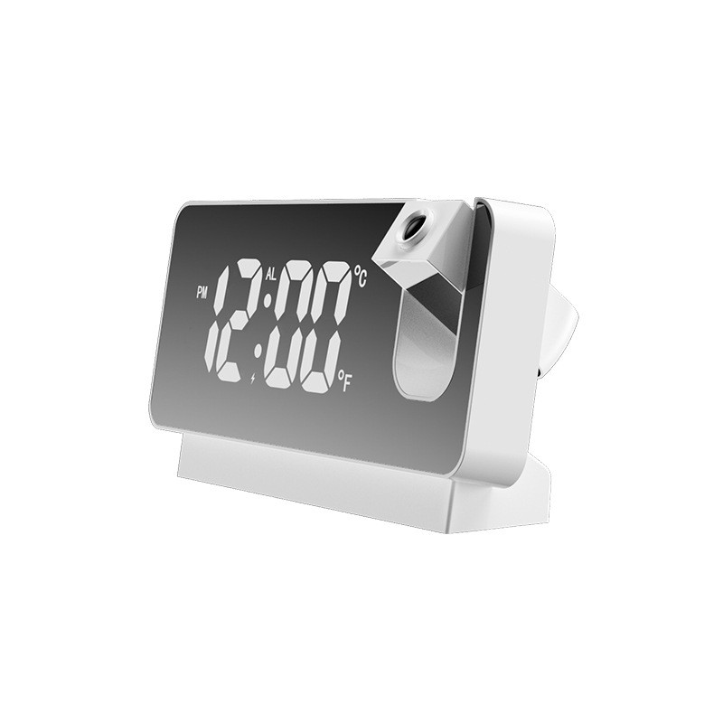 3D LED Mirror Alarm: Sleek Projection Clock with Snooze