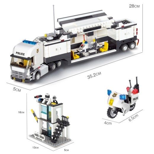 Classic Building Blocks Police Station Model
