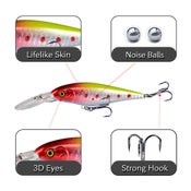 10 * Fishing Lures Hard Baits 3D Eyes 11cm 10.5g
