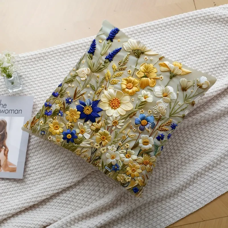 Tranquil Decor Ultra-Soft Floral Pillowcase Stylish and Comfortable Home Accent