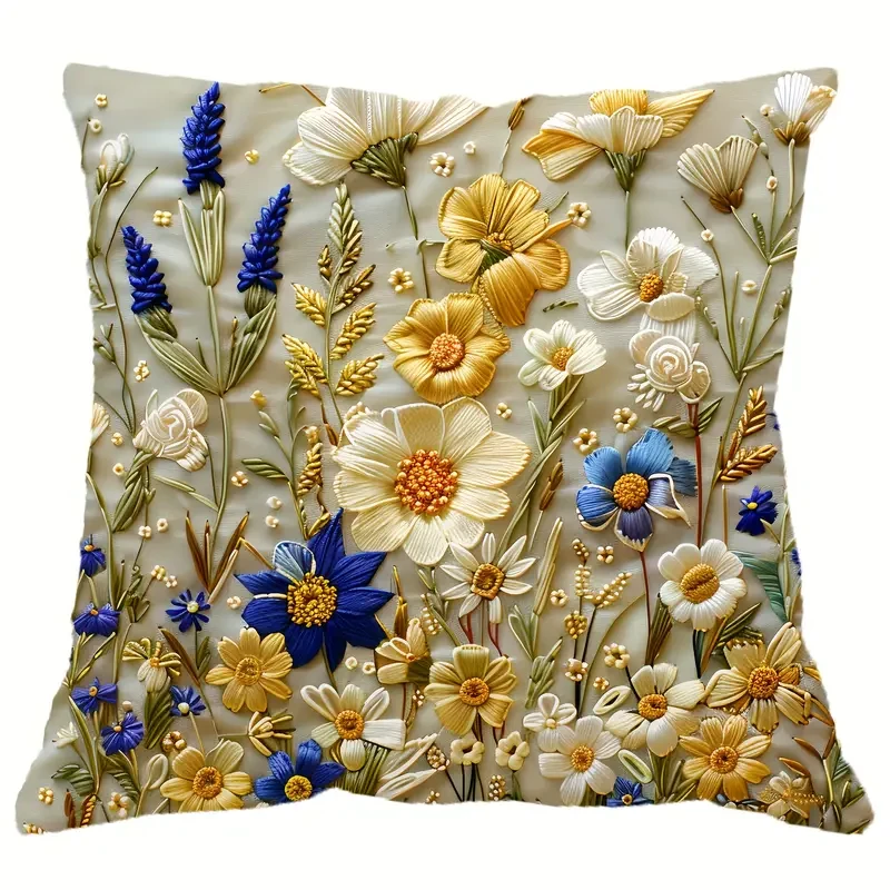 Tranquil Decor Ultra-Soft Floral Pillowcase Stylish and Comfortable Home Accent