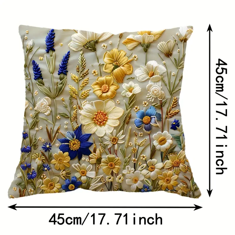 Tranquil Decor Ultra-Soft Floral Pillowcase Stylish and Comfortable Home Accent