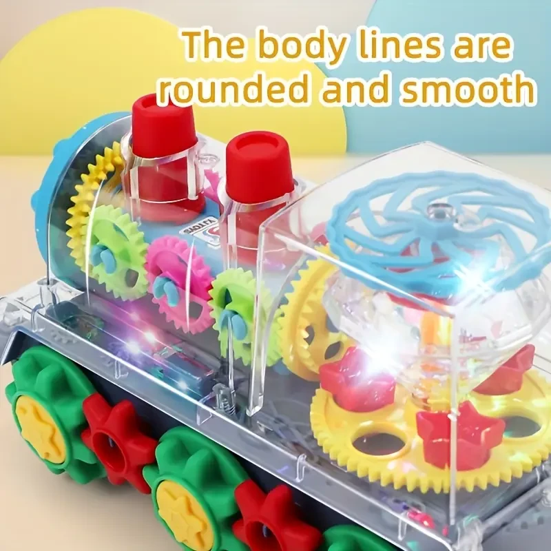 Illuminated Musical Transparent Gear Train Toy