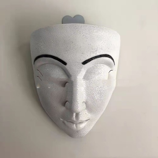 Human Face Flower Pot Resin Handicraft Wall Mounted