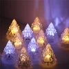 Night Light Crystal Mini Christmas Tree Light Flameless LED