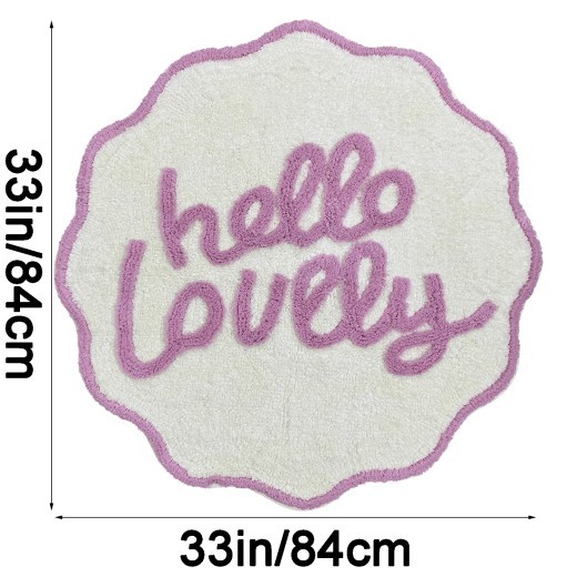 Round Carpet Bedroom Tufted Cotton