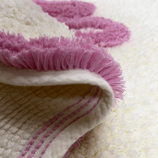 Round Carpet Bedroom Tufted Cotton