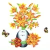 3D Stereo Simulation Vase Wallpaper Refrigerator Sticker