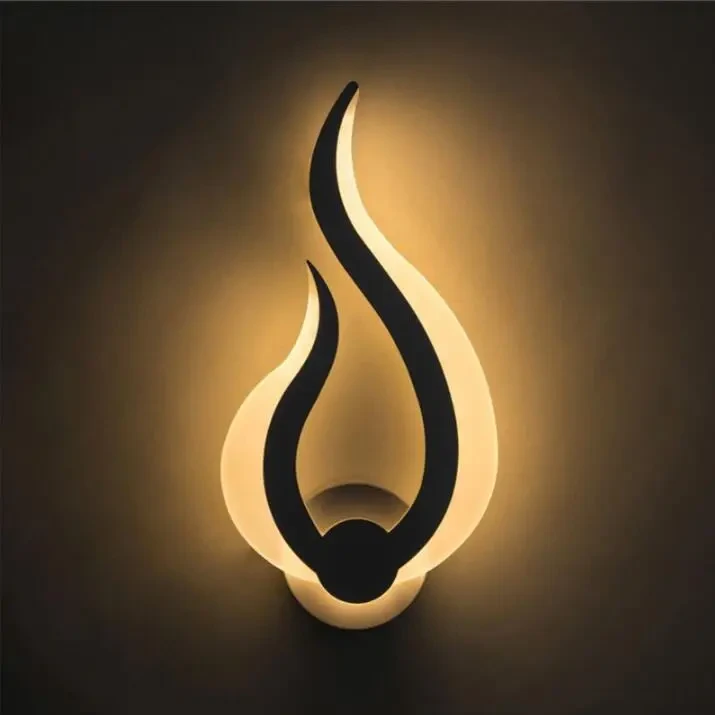 Flame Acrylic Wall Lamp Modern Simple