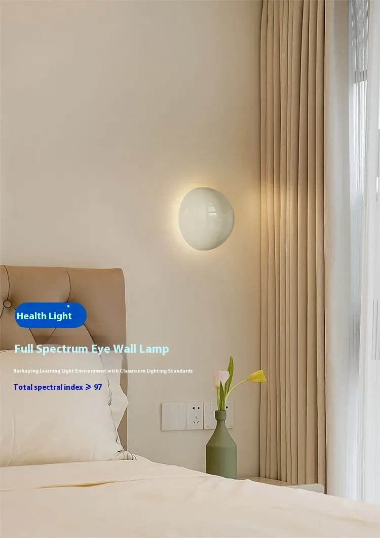 Wall Lamp Bedroom Bedside Round Ambience Light