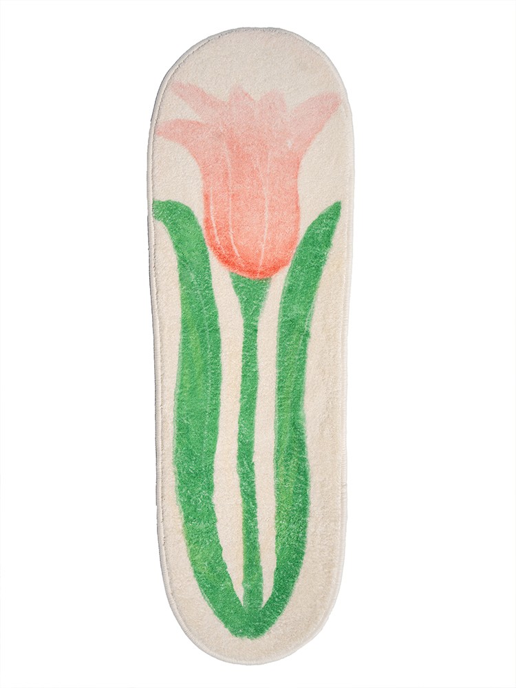 Hand-painted Tulip Popular Sofa Bedroom Bedside Carpet