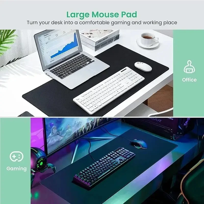 Large Vibrant Sea Turtle & Zebra Pattern Gaming Mouse Pad - Soft Rubber
