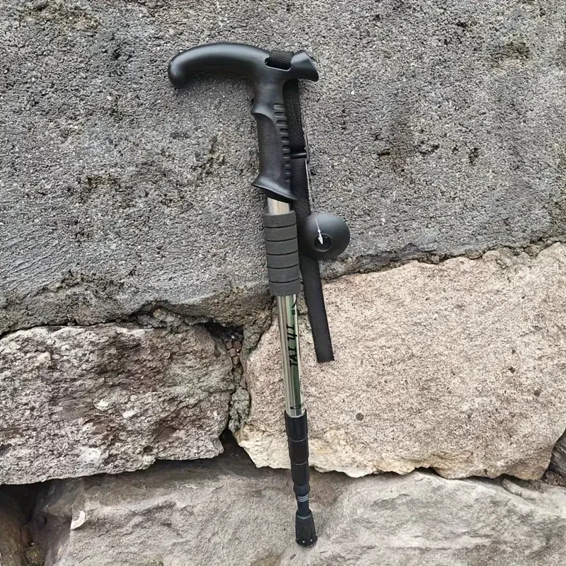 Ultra-Light Adjustable Trekking Pole with Ergonomic T-Handle & Anti-Shock System