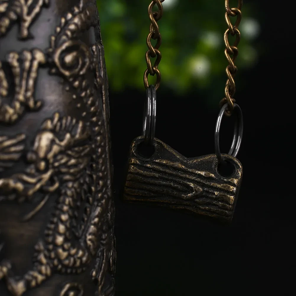 Bronze monk lock dragon clock