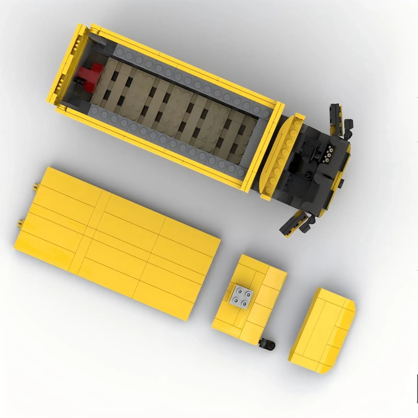Yellow Truck Model Small Particle Building Blocks Toy