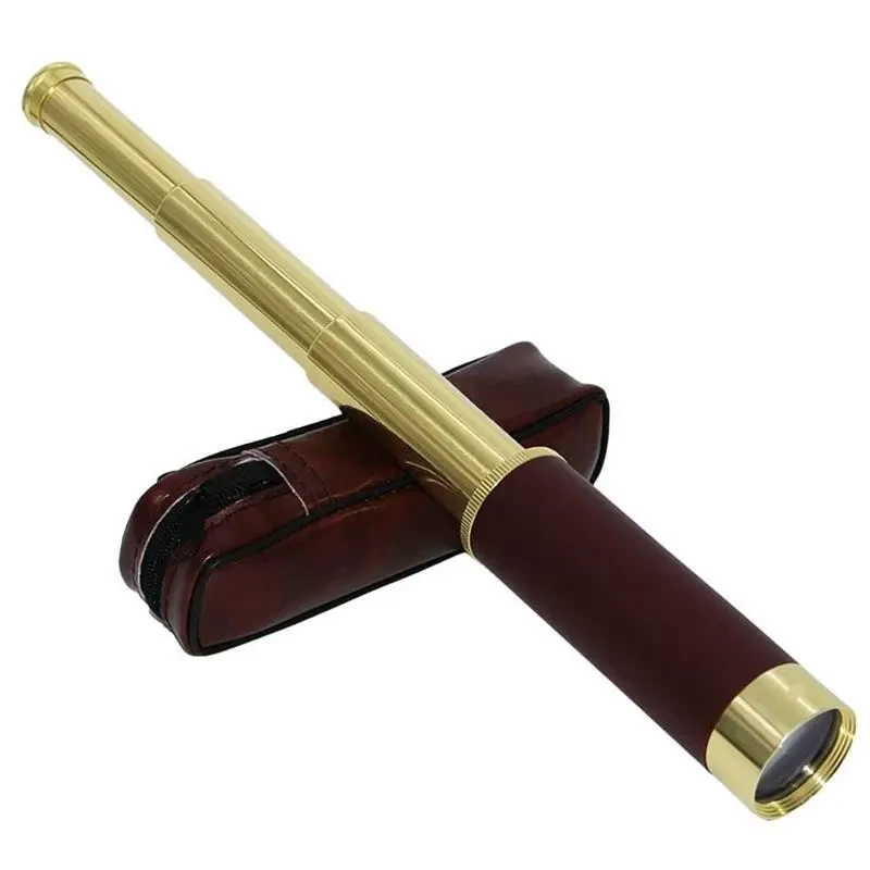 Foldable retro monocular telescope for watching games, traveling, hiking, hunting, camping