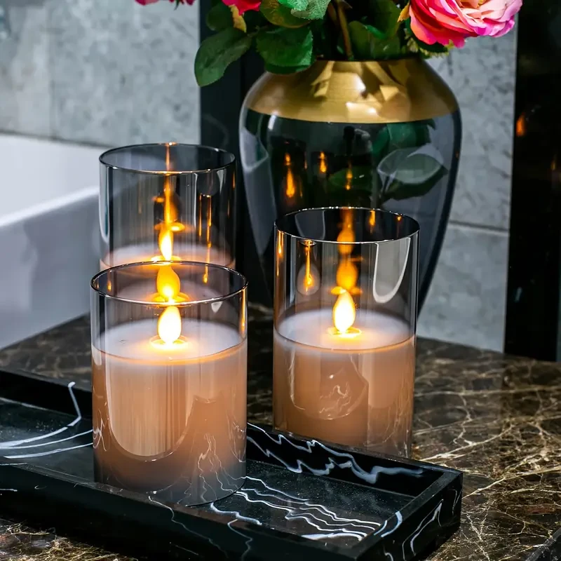 3pcs Flameless LED Candles with Remote Timer