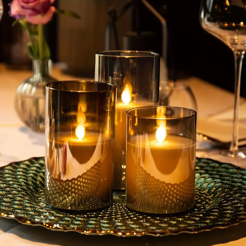 3pcs Flameless LED Candles with Remote Timer