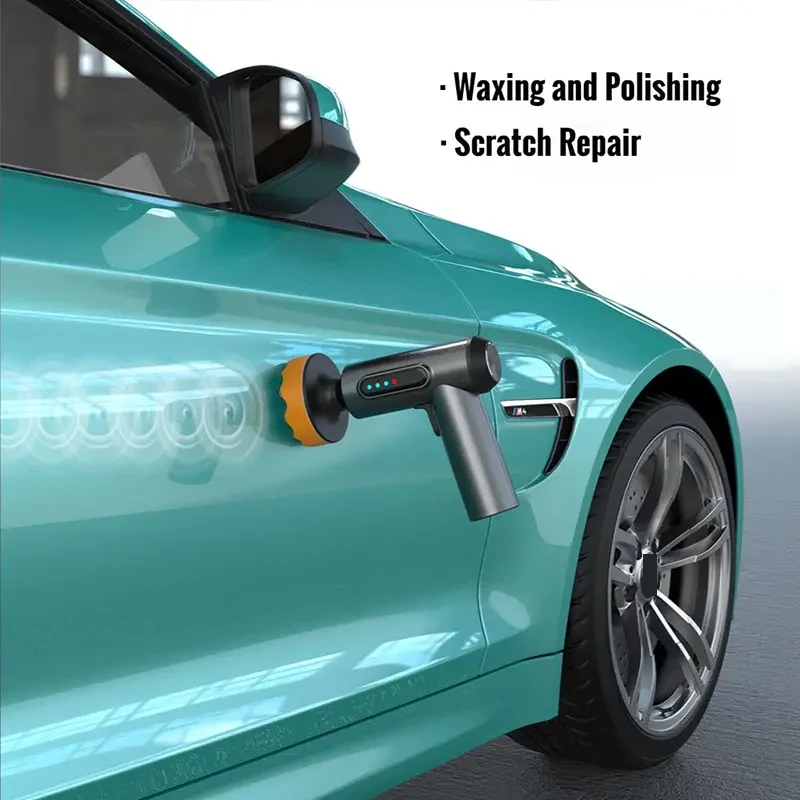 USB Rechargeable High-Speed Electric Car Waxing & Polishing Tool with Digital Display