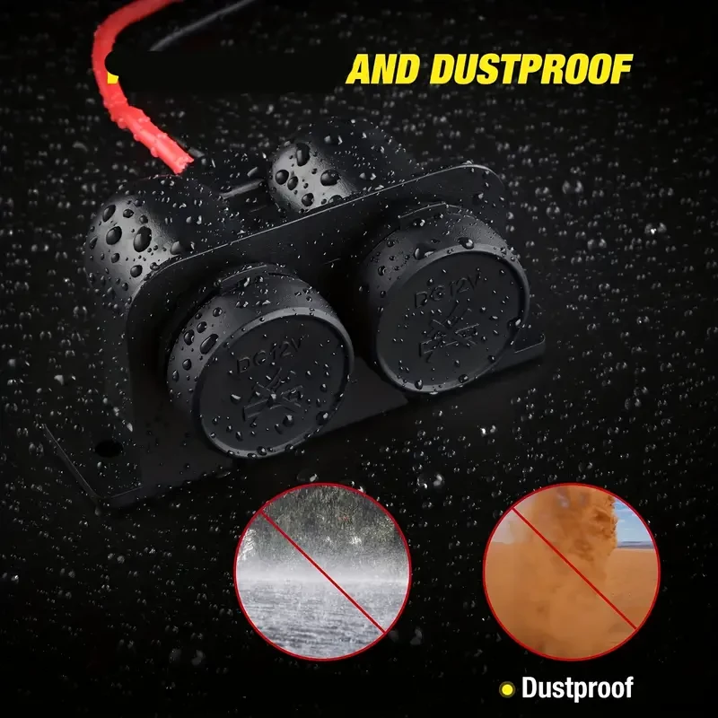 12V Blade Fuse Car Plug Socket with Dual Outlet
