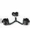 Adult products leather backhand neckcuffs