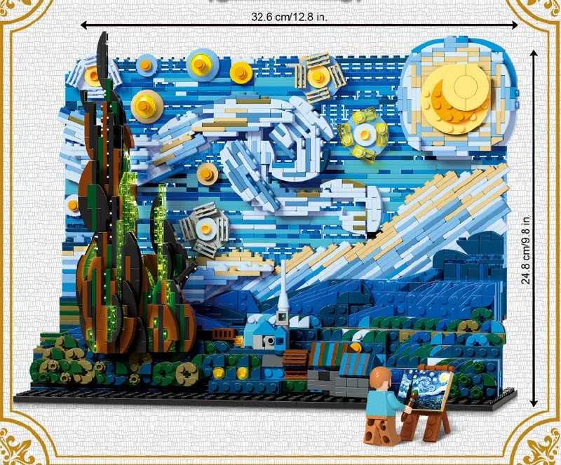 Starry Sky Portrait Small Particle Building Blocks