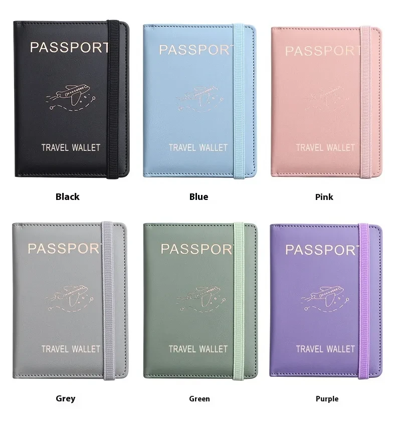 Pu Leather Passport Bag Rfid Multiple Card Slots Multifunctional Certificate Holder