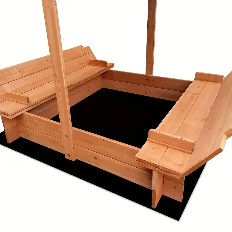 1pc Wooden Sandpit with Canopy