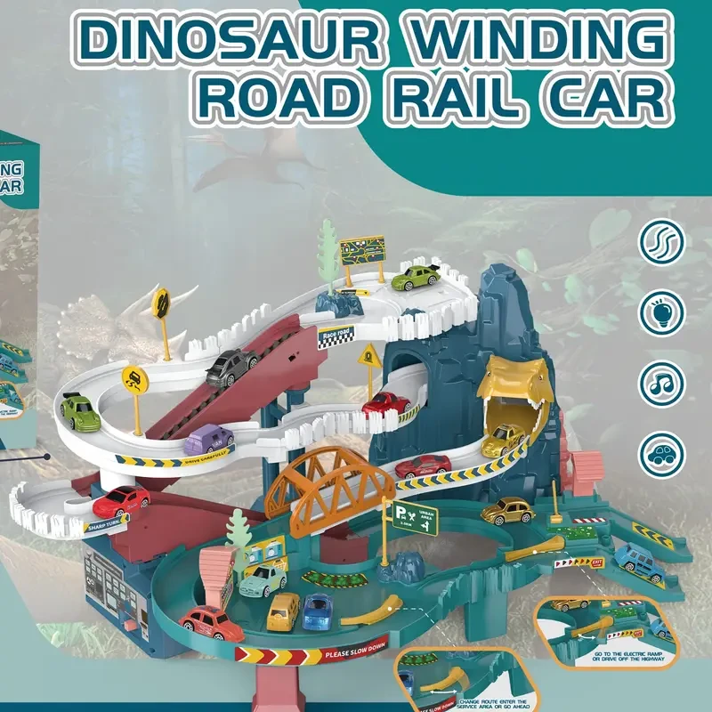 Dinosaur Racing Track Toy Set