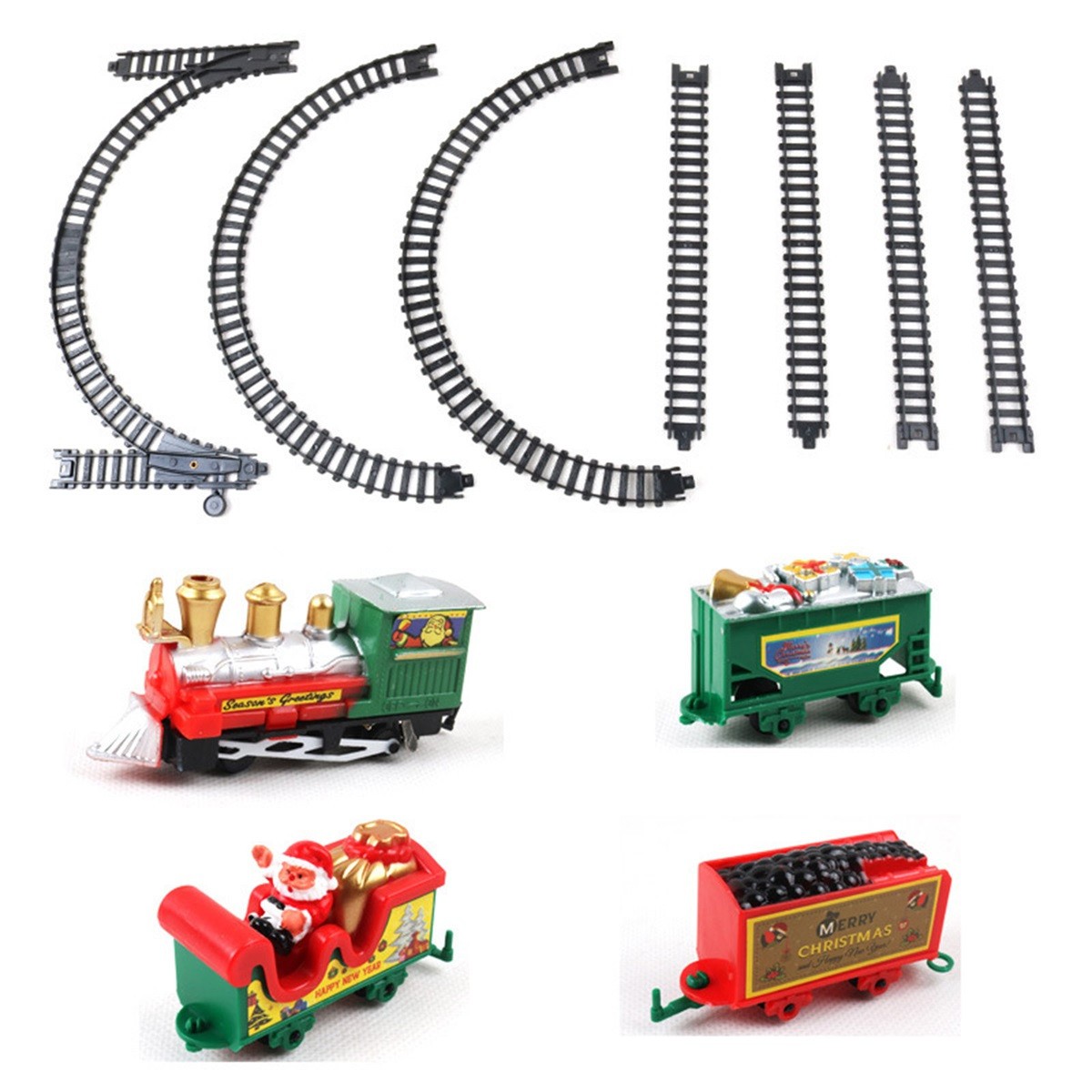Realistic Electric Christmas Train Set - Easy to Assemble and Safe for Kids