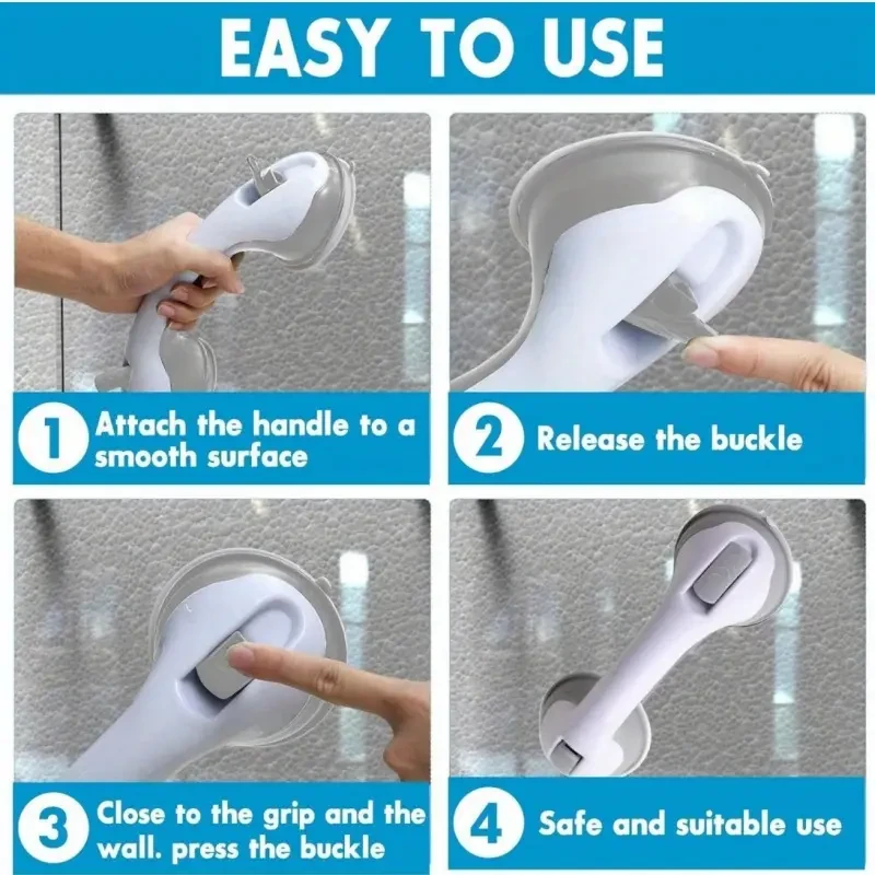 2pcs Shower Handle Grab Bars For Bathtubs