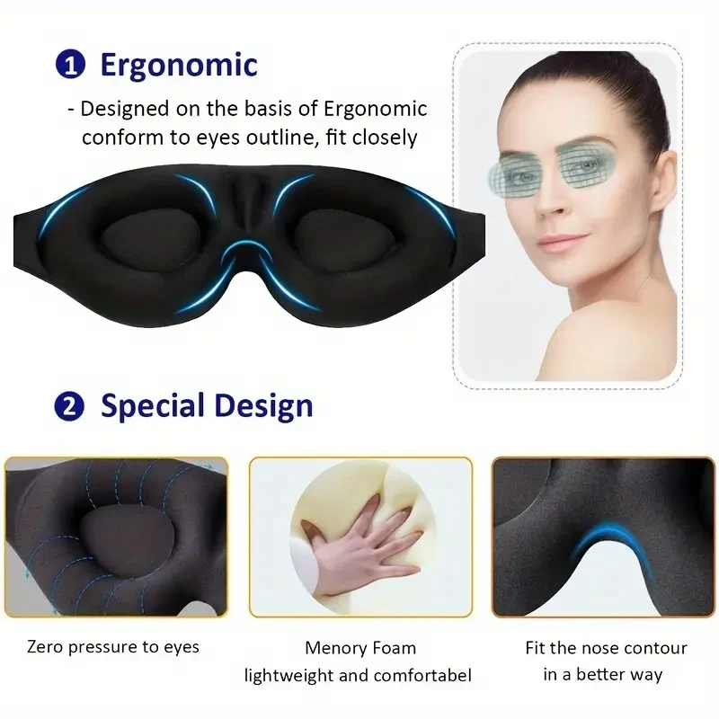 3D Contour Cup Sleep Mask,